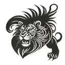 philippines tribal lion roaring tattoo design idea