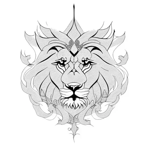 lion turtle tattoo design idea