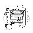 Bartender shaking a cocktail with coffee beans as garnish tattoo design idea