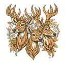 browning deer heads tattoo design idea