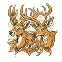browning deer heads tattoo design idea