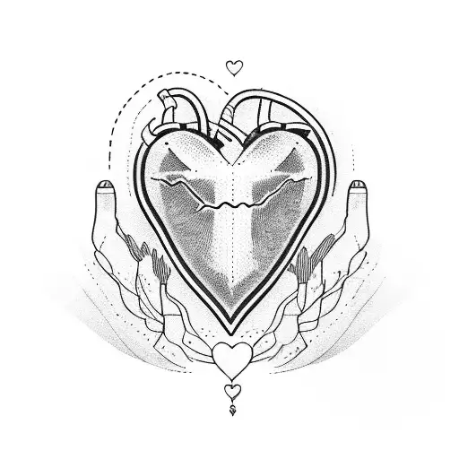 heart rate of a cardiac arrest tattoo design idea