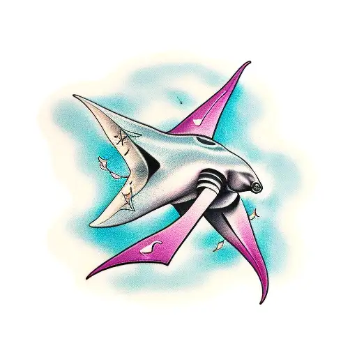 ray manta tattoo design idea