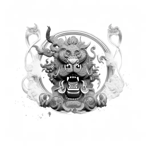 Foo Dog tattoo design idea