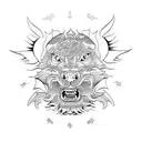 Foo Dog tattoo design idea