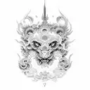 Foo Dog tattoo design idea