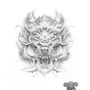 Foo Dog tattoo design idea
