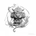 Foo Dog tattoo design idea