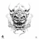 Foo Dog tattoo design idea