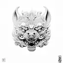 Foo Dog tattoo design idea