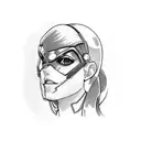 overwatch moira portrait  tattoo design idea