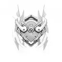 overwatch moira portrait  tattoo design idea