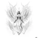 seraphim angel tattoo design idea