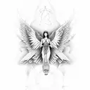 seraphim angel tattoo design idea