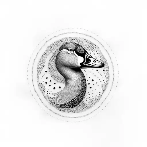 the world is geese tattoo design idea