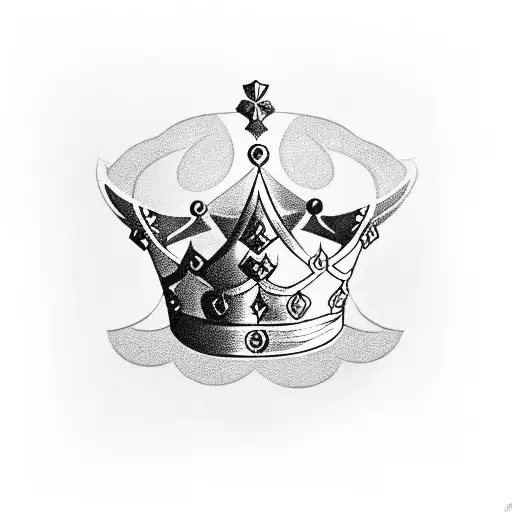King's Crown with word Muthabali tattoo design idea