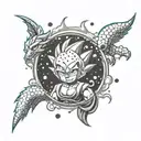 dragonball, pokemon tattoo design idea