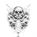 heaven and hell  tattoo design idea