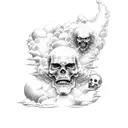 heaven and hell  tattoo design idea