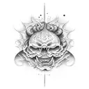 heaven and hell  tattoo design idea