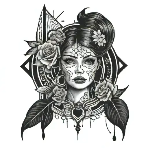 create a black and white tattoo using: binary code, mineirão, cruise sport club tattoo design idea