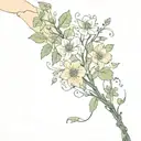 floral vine wrap my arm tattoo design idea