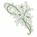 floral vine wrap my arm tattoo design idea