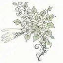 floral vine wrap my arm tattoo design idea