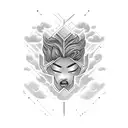 cloud lightning  tattoo design idea