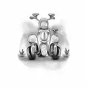 freestyle scooter tattoo design idea