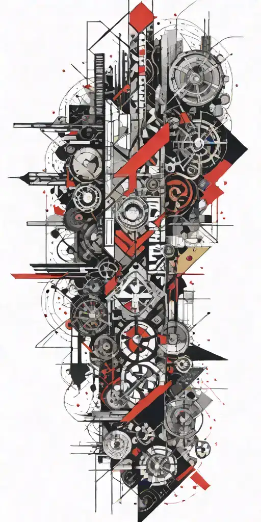 sacre geometry for full arm that include 369 numbers tattoo design idea