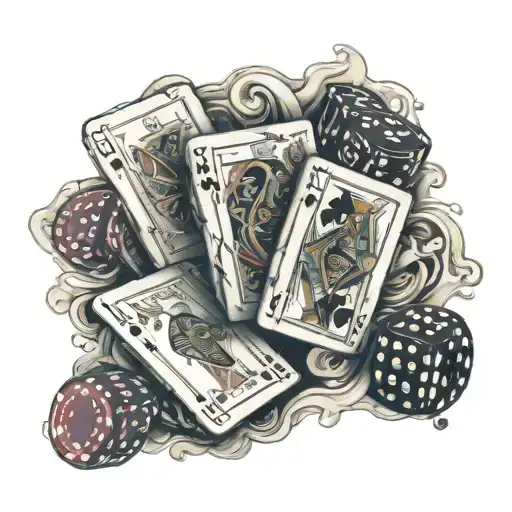 life's a gamble tattoo design idea