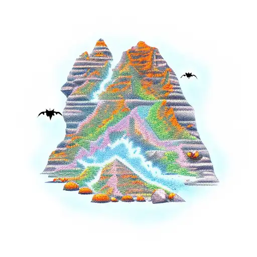 Halloween, Geology, Oilfield, Rocks and Crystals tattoo design idea