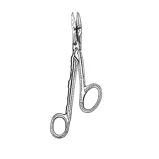 a pair of scissors tattoo design idea