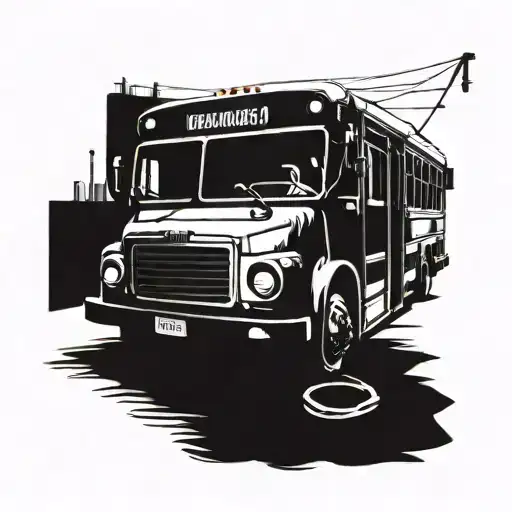 transit bus tattoo design idea