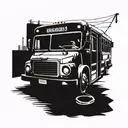 transit bus tattoo design idea