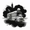 transit bus tattoo design idea