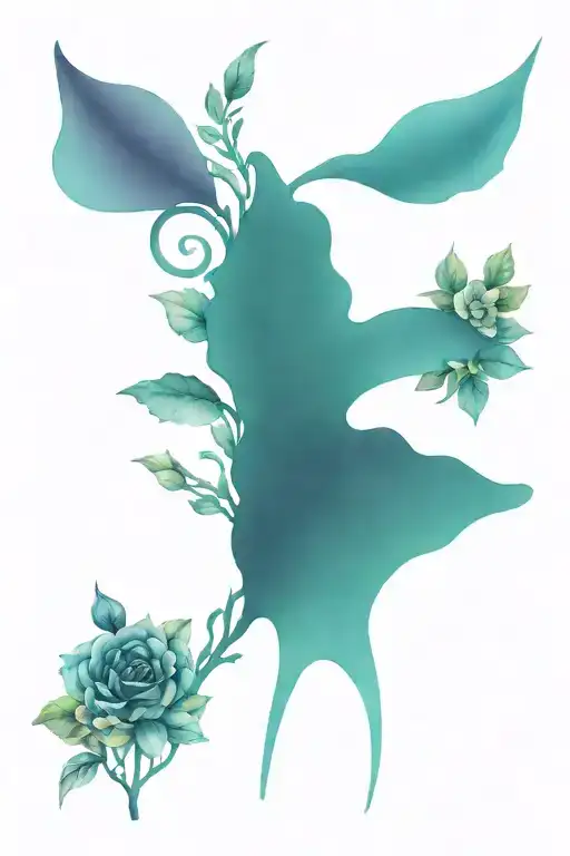 gothic candy land sweets intertwined with floral tattoo design idea