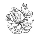Honeysuckle flower with leaves and stem tattoo design idea