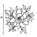 Honeysuckle flower with leaves and stem tattoo design idea