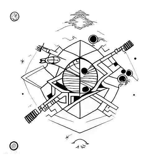 A minimalist representation of the famous towel from 'The Hitchhiker's Guide to the Galaxy' tattoo design idea