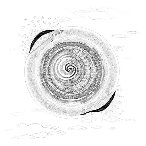 golden ratio with tsunami  tattoo design idea