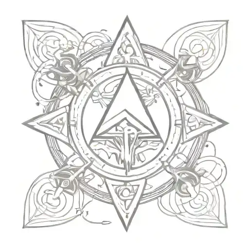 Gangsta and god symbol in alchemy tattoo design idea