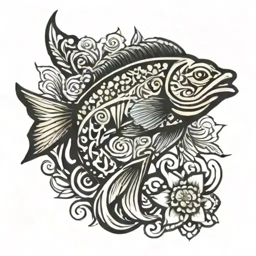filipino tattoo in jesus fish symbol integrated tattoo design idea