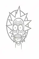 A rick and morty tattoo that will not be understandeble from the outside  tattoo design idea