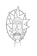 A rick and morty tattoo that will not be understandeble from the outside  tattoo design idea
