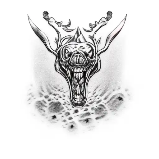 vicious animals gothic tattoo design idea