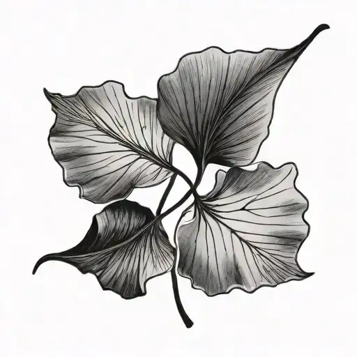 ginkgo leaves tattoo design idea