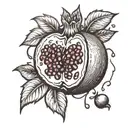 Pomegranate in the section tattoo design idea
