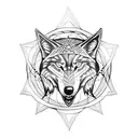 pentacle wolf feather dreamcatcher momento mori tattoo design idea